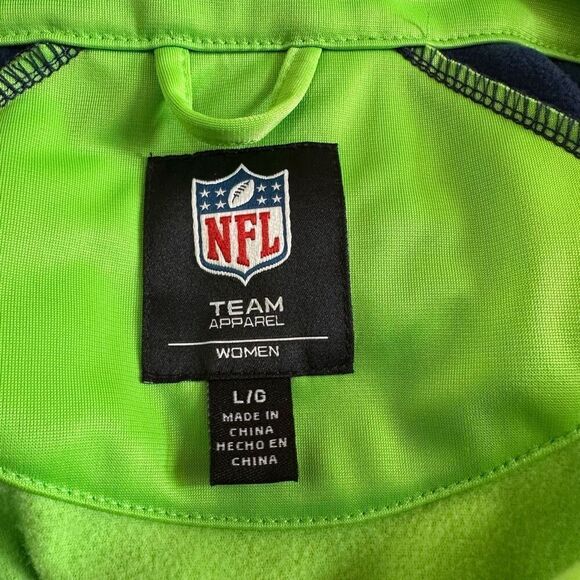 NFL Seattle Seahawks Zip Up Jacket Blue and Green| Women Size Large - Picture 4 of 16